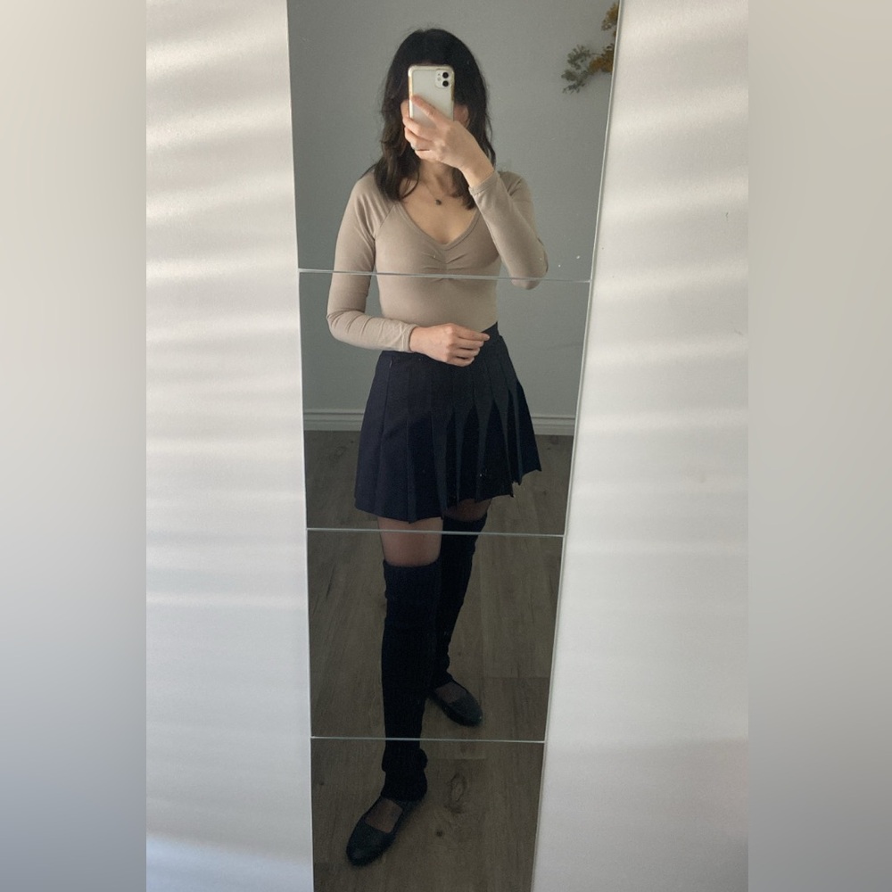 Long black leg warmers
